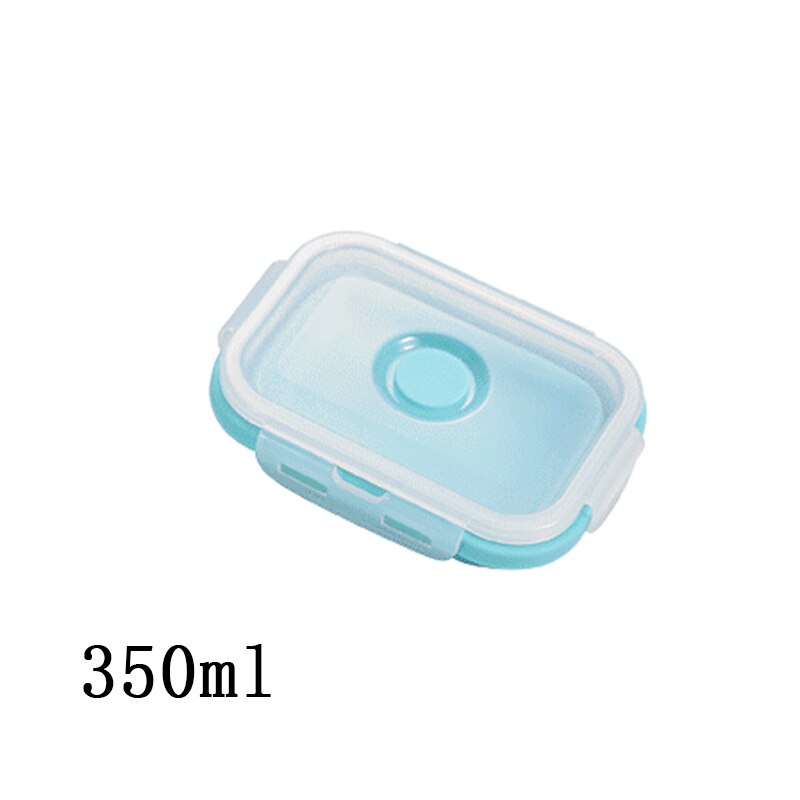 Silicone Inklapbare Lunchbox Voedsel Opslag Container Bento Microwavable Draagbare Picknick Outdoor Camping Lunchbox