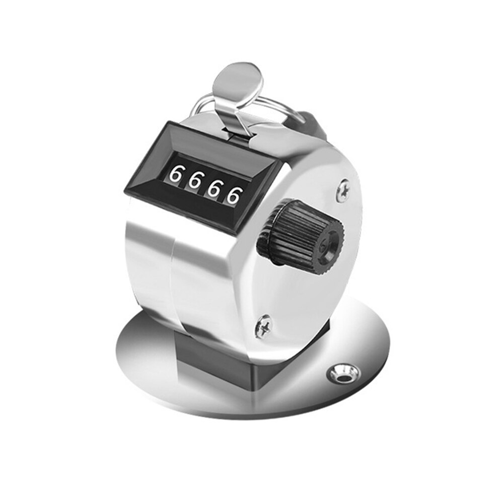 4 Digit Number Mini Portable Manual Press Tally Counter with Mechanical Button Display Electronic Tally Counter: Metal Base