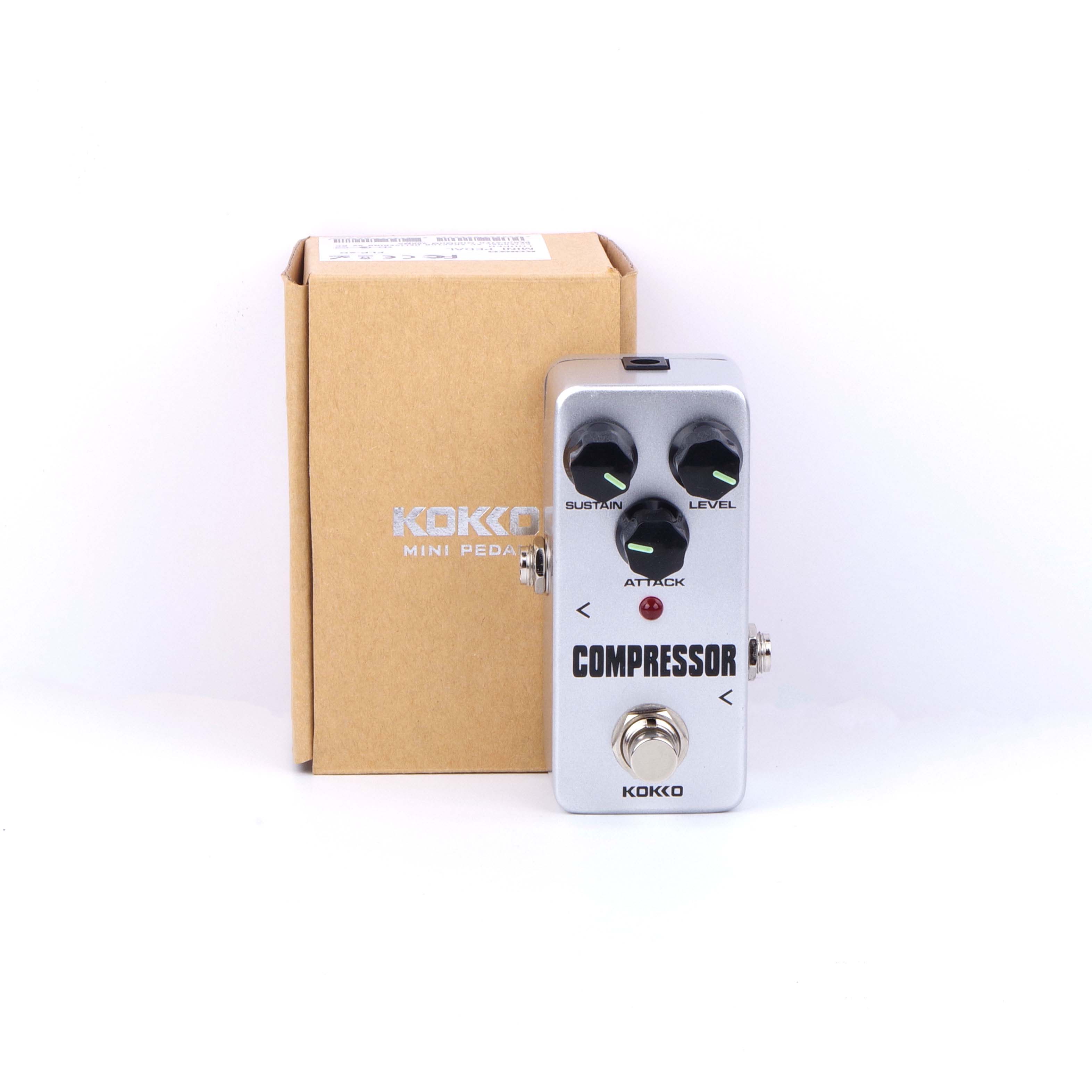 KOKKO Guitar Effects Pedal Chorus Compressor Overdrive Distortion Booster Vibe Vibrato Loop Reverb Phaser Tuner Guitar Pedal: KOKKO-Compressor