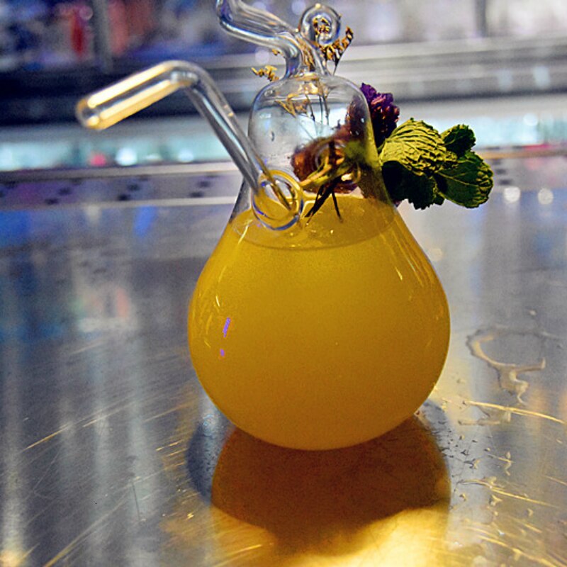 Pear Shape Cocktail Glass Juice Agave Red Wine Large Capacity Transparent Glassware Molecule Sootiness Originality Cup