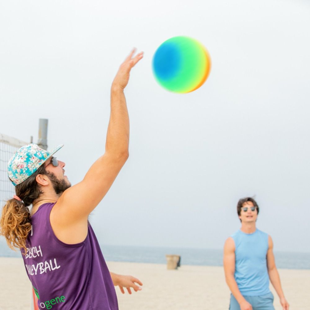 Volleyball Children's Inflatable Soccer Ball Beach Rainbow Balls Inflatable Football PVC Playthings Rainbow Football