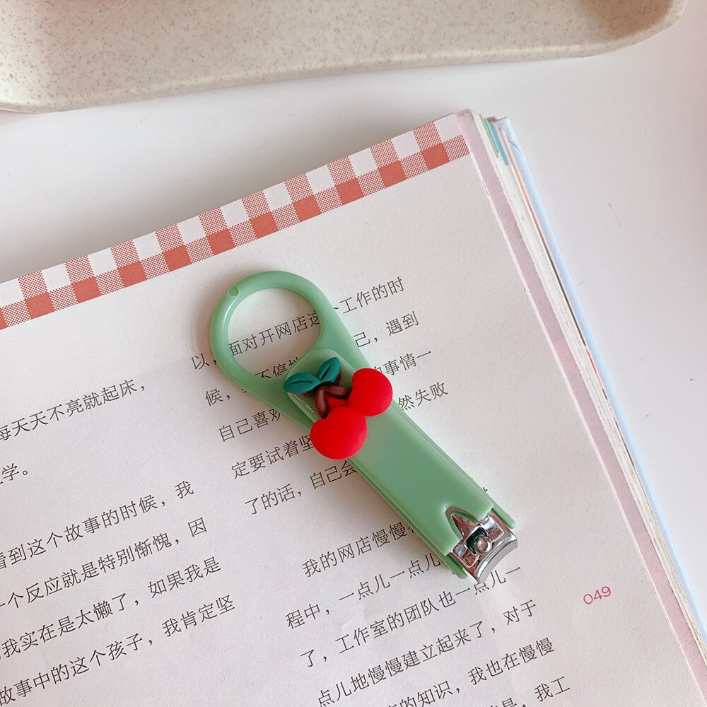 Coloré dessin animé fruits avocat coupe-ongles coupe-ongles en acier inoxydable manucure tondeuse coupe-ongles outils d'art des ongles pour les enfants: 8