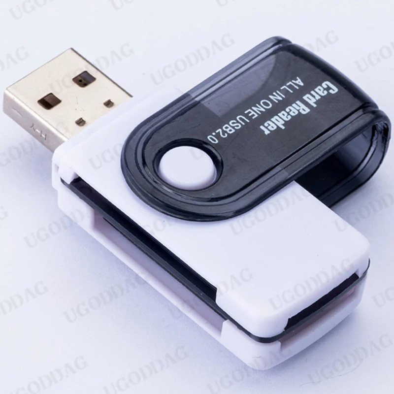 4 in 1 USB Memory Card Reader USB 2.0 to SD Micro SD TF MS M2 Card Adapter for Computer Android Mobile Phone: BROWN