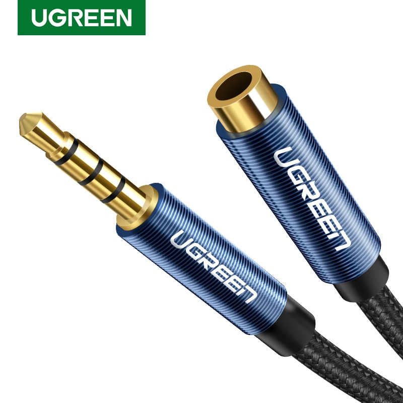 Ugreen 3.5Mm Jack Man-vrouw Extension 3.5 Aux Kabel Met Microfoon Stereo Audio Adapter Voor Iphone Smartphones Tabletten