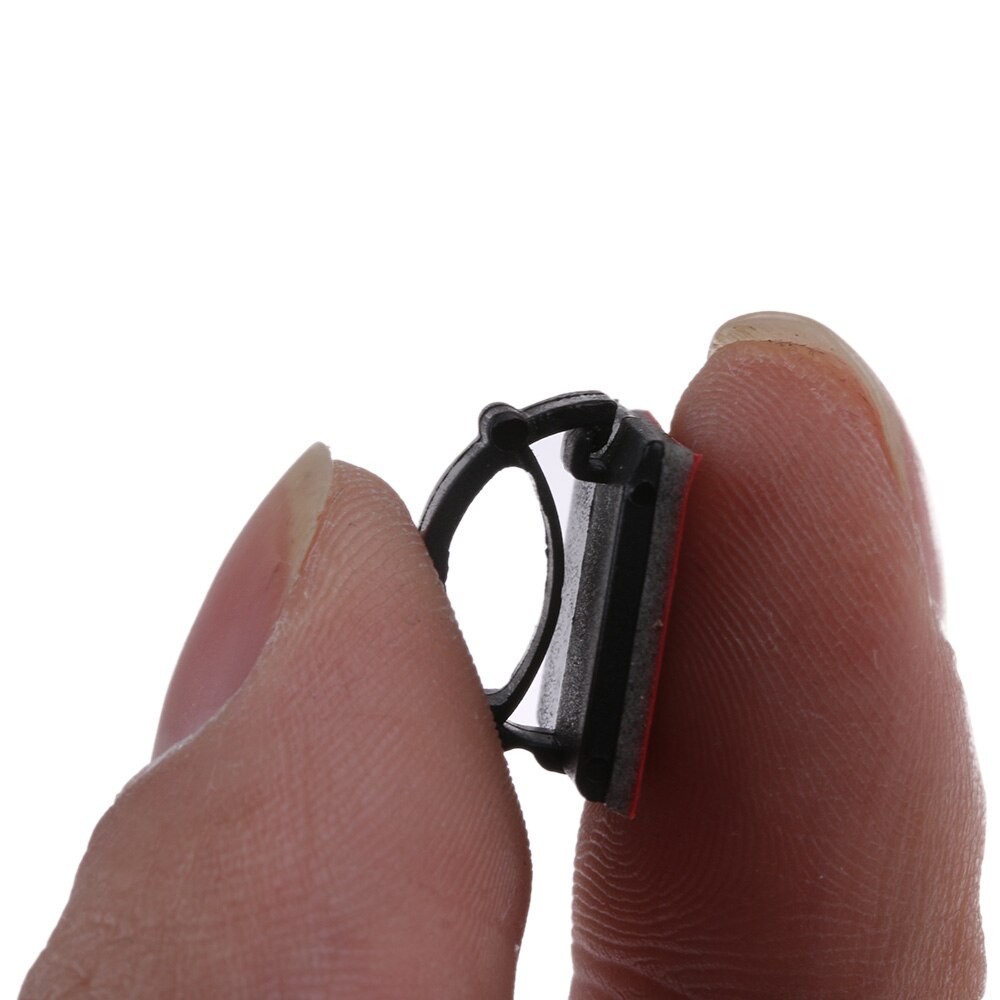 DAYFULI 50pcs/bag Sticky Plastic Self-adhesive Wire Tie Cable Clamp Clip for Car Dash Cam GPS