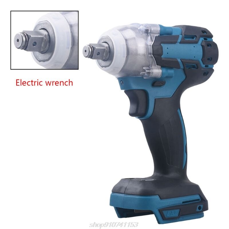 18V Cordless Electric Impact Wrench Motor 1/2" Square Brushless Rechargeable Wrench LED Light N13 20: A