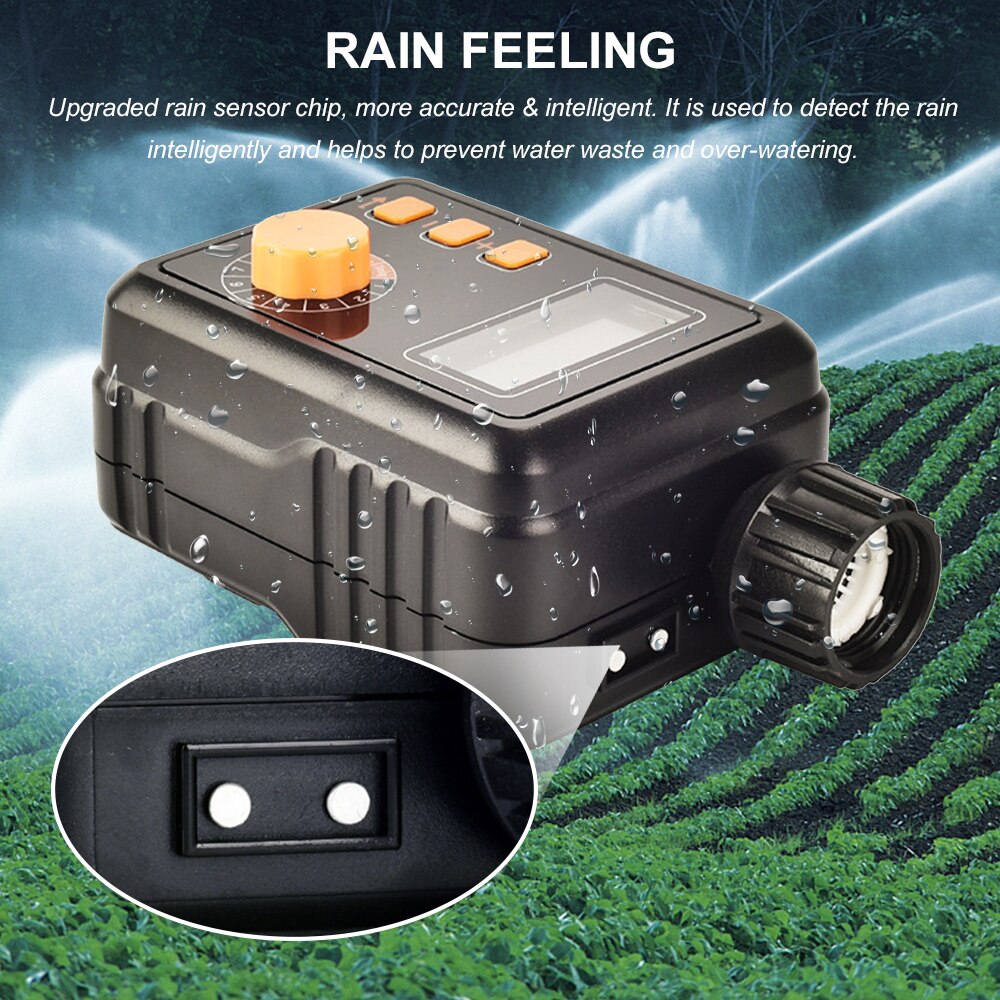Electronic Irrigation Regulator Automatic Irrigation Timer LCD Waterproof Sprinkler Controller 9 Separate Timing Programs
