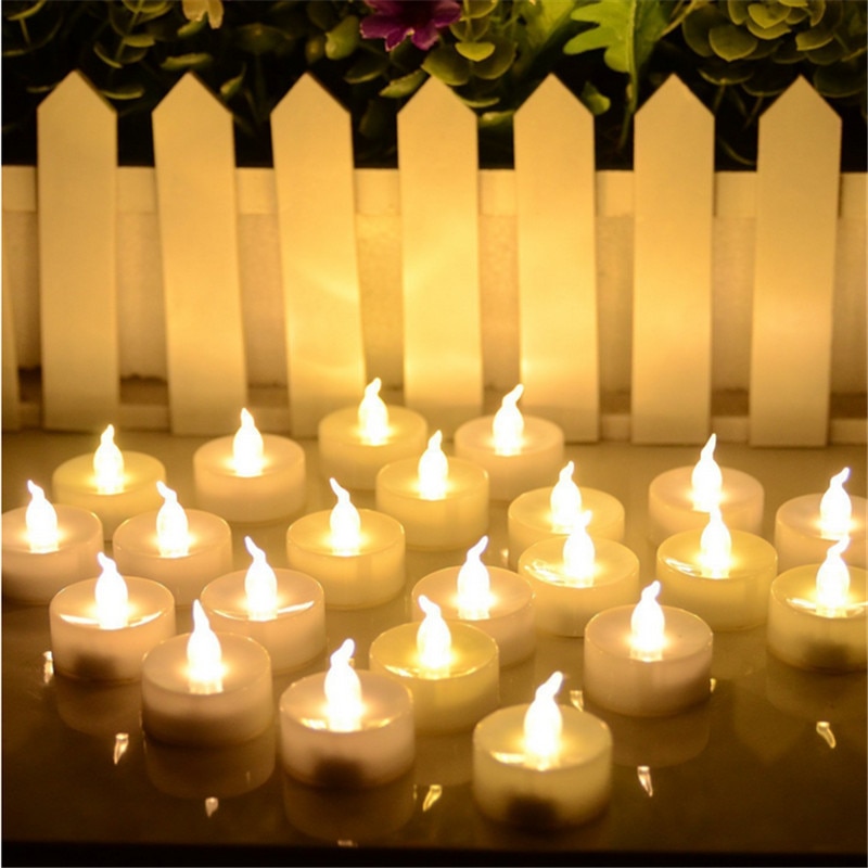 Pack van 12 LED Vlamloze Waxinelicht, Batterij Operated Flickering Kaars led, Mini Kaarsen-decoratieve Kleine Kerzen Nieuwjaar