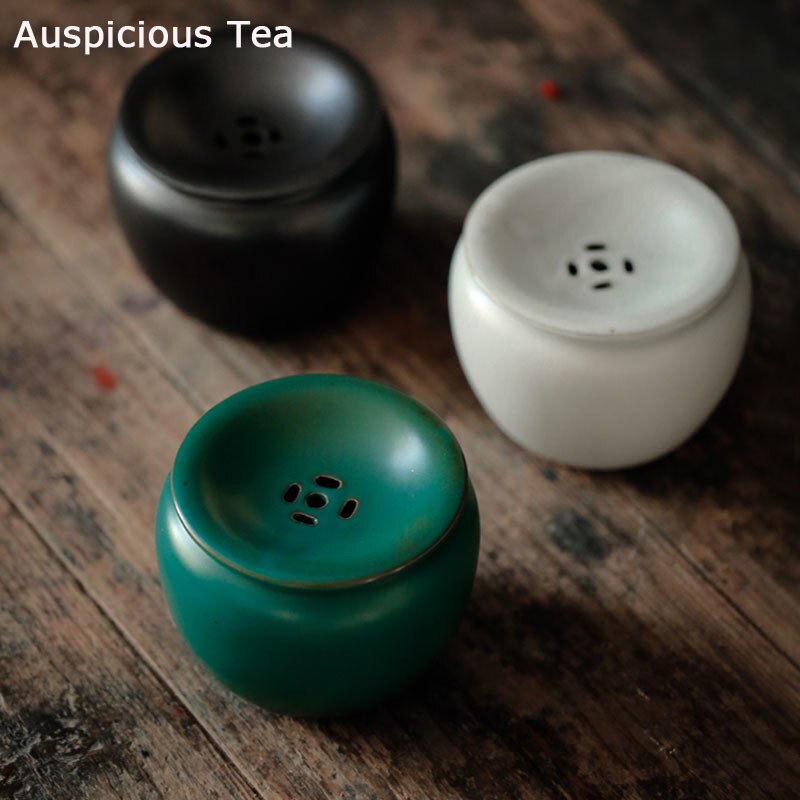 350ml Japanese Style Coarse Ceramic Pottery Jianshui Teaset Water Washing With Cover Tea Washing Ceramic Tea Residue Bucket
