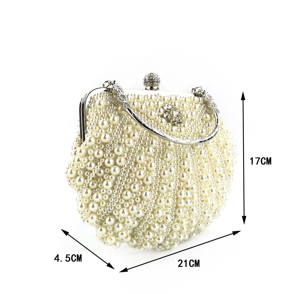 Femmes messager perlé femmes vintage sacs de soirée imitation perle coquille femmes sac sacs à bandoulière diamants pochette pour mariage