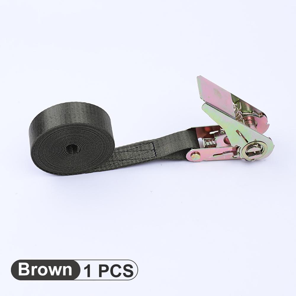 3 måler spenne båndbelte lastestropper til motorsykkel med metall spenne slepetau sterk skrallebelte til bagasje bag: Militærgrønn