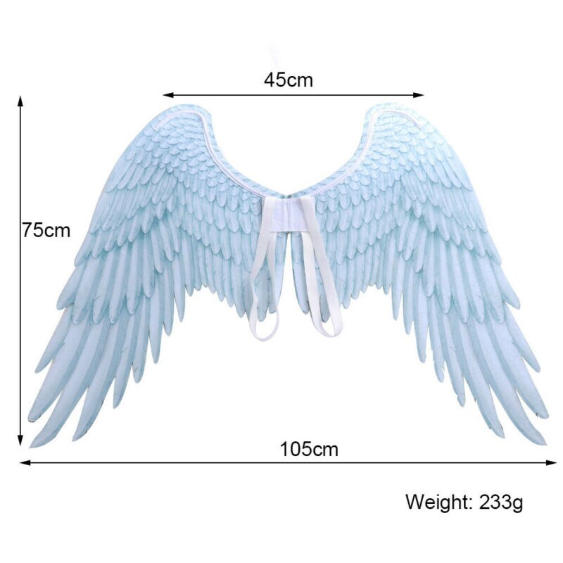 Costume 3D d&#39;ange diable à grandes ailes noires, accessoires de Cosplay pour fête à thème de Mardi Gras, pour enfants et adultes