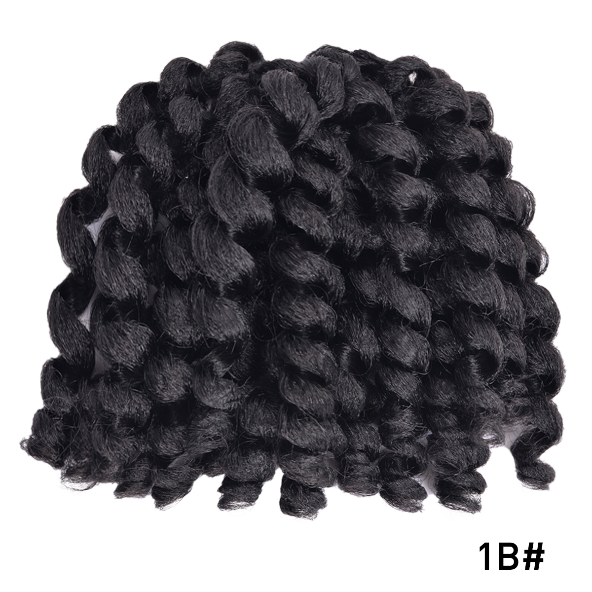 Extensión de cabello sintético degradado para mujeres negras, rizo de varita Jumpy, trenzas de ganchillo, cabello rizado de rebote jamaiquino: 1B/27HL / 8 pulgadas