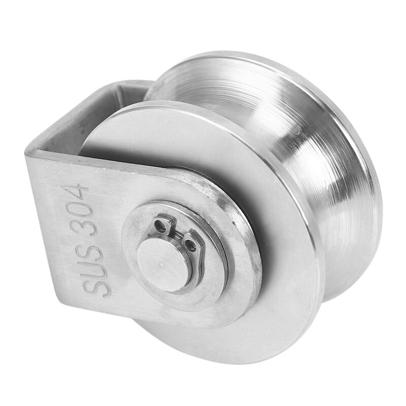 2 Inch Roller Wheel Bearings U Groove Pulley Wheels Detachable Heavy Duty Grooved Wheel For Material Handling And Moving