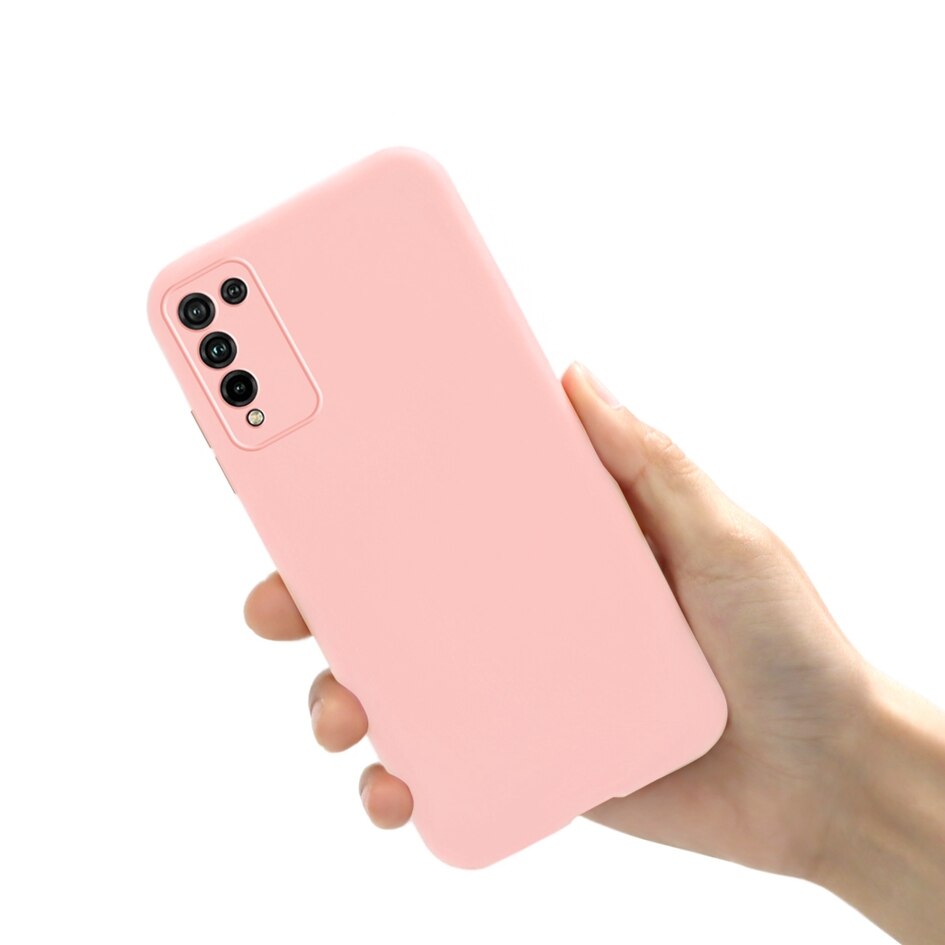 per Huawei Honor 10X Lite custodia sottile in silicone opaco custodia morbida per telefono coperchio posteriore per Honor10X Lite Honor 10 X 10X Lite custodia Funda: rosa