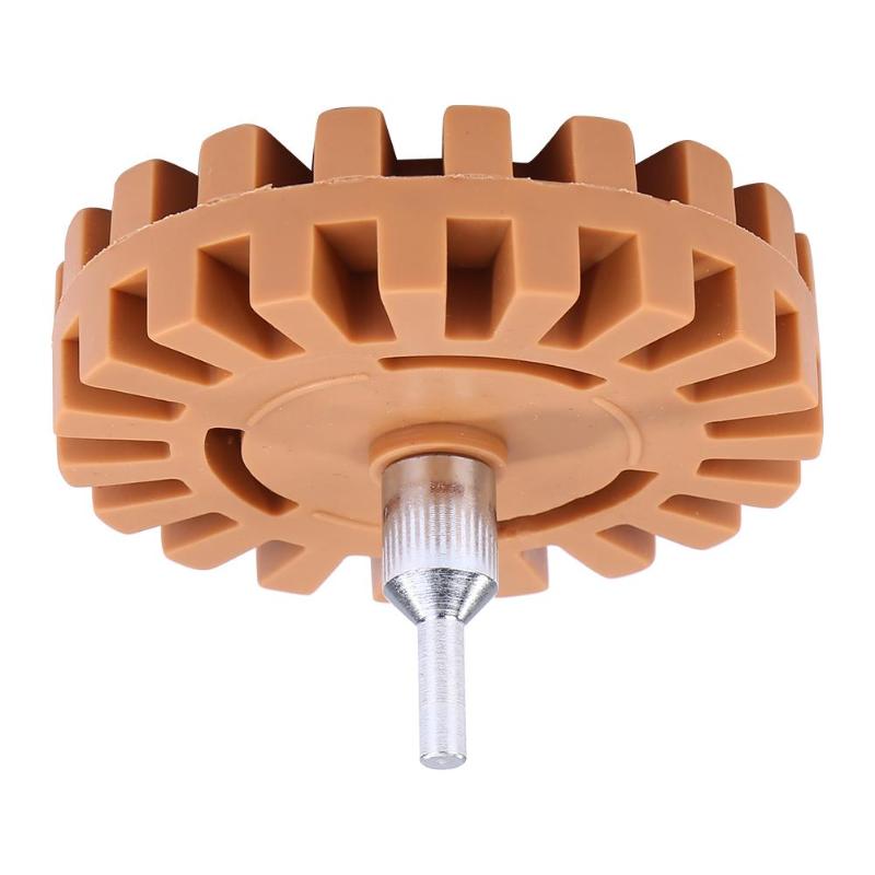 100mm Pneumatic Rubber Eraser Wheel Pad Rubber Disk Decal Eraser Wheel Car Sticker Remover 5/16-24 Teeth Auto Repair Paint Tool
