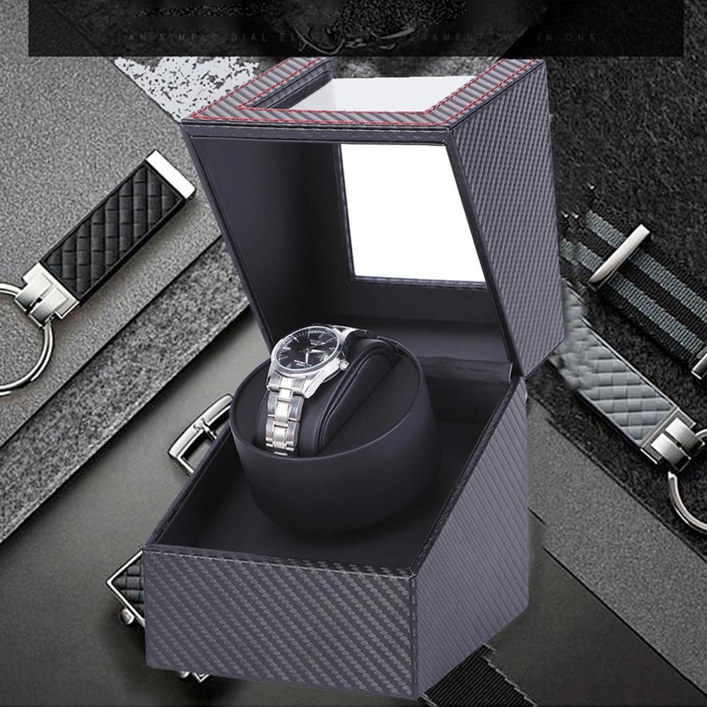 Agitador de reloj con Motor de alta clase con enchufe europeo/US/AU/UK, caso devanadera, soporte de exhibición, mecánico automático, negro, marrón, joyería sinuosa