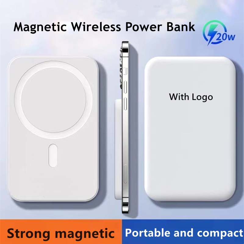 1:1-fach schnellladegerät, kabellos, tragbar, magnetisch, powerbank, externer akku für iphone 13, 12 , 12 mini , 13 pro, 12 pro max