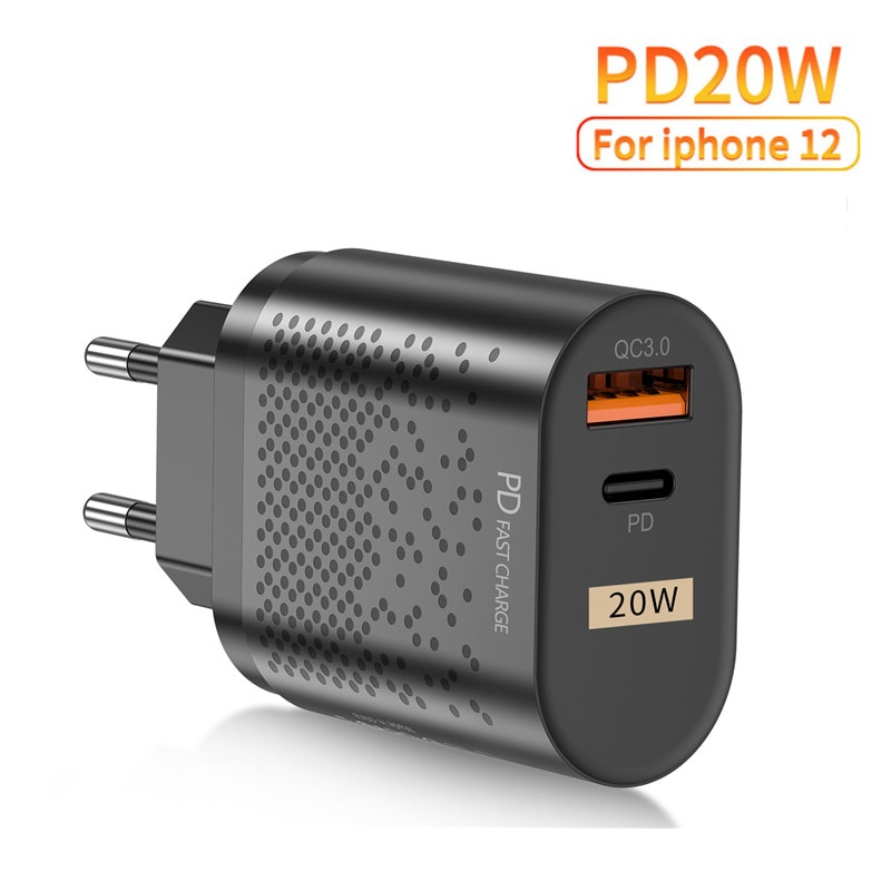 EU UNS UK Stecker PD 20W USB C Ladegerät Schnell Ladung 4,0 3,0 QC 4,0 PD 3,0 PD USB-C typ C Schnelle USB Ladegerät Für iphone 13 12 12Mini