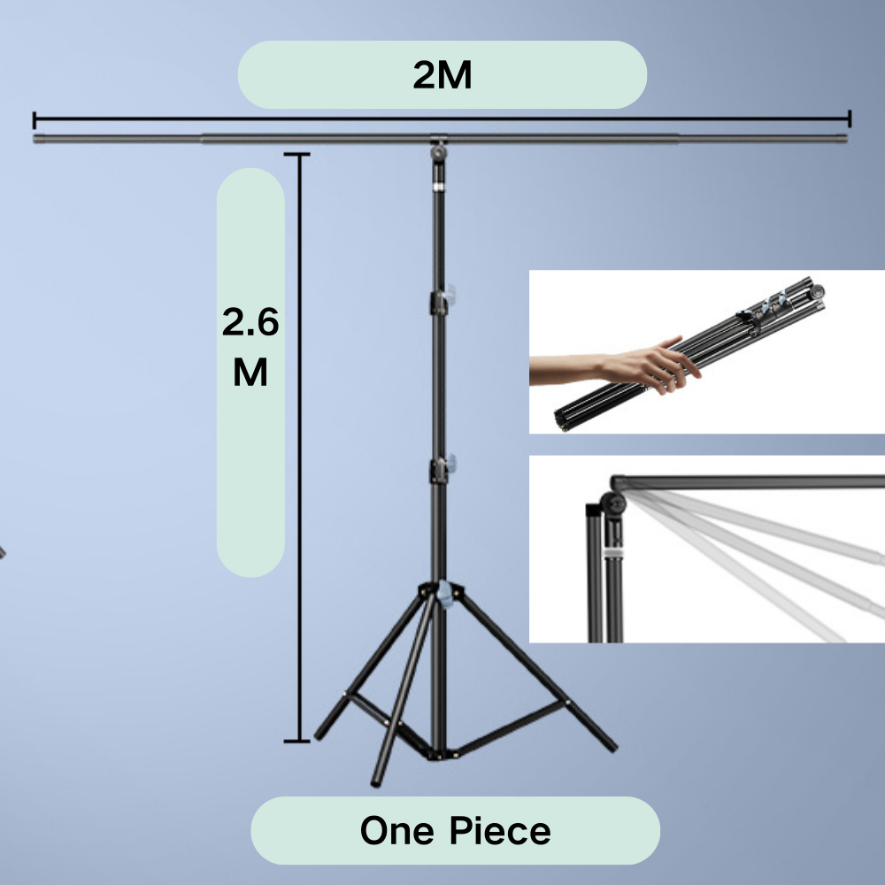 Fotografie Hintergrundständer - T-förmiges Stativ - 56x103cm - Vinyl - drinnen Studio