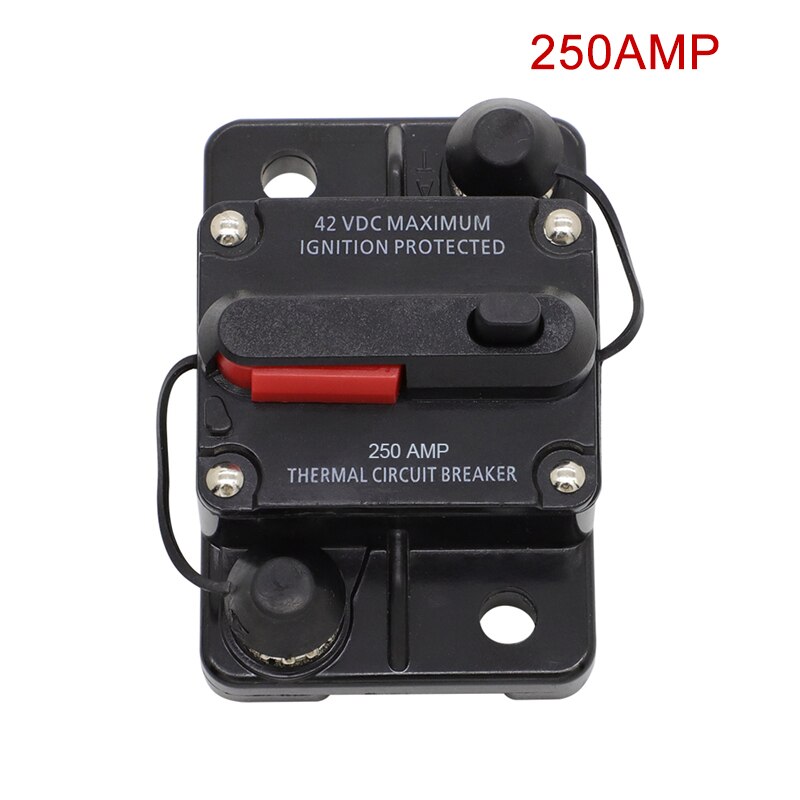100 150 250 Amp Circuit Breaker Trolling Manual Reset Car Marine Trolling Motors Boat ATV Manual Power Protect Fuse 12V-48V DC: 250AMP