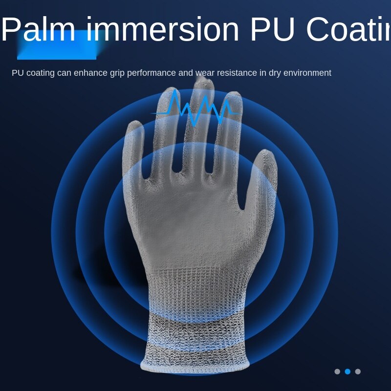 1pair Universial Anti-cut Gloves Safety Cut Proof Resistant Waterproof Garden Safety Emulsion Gloves