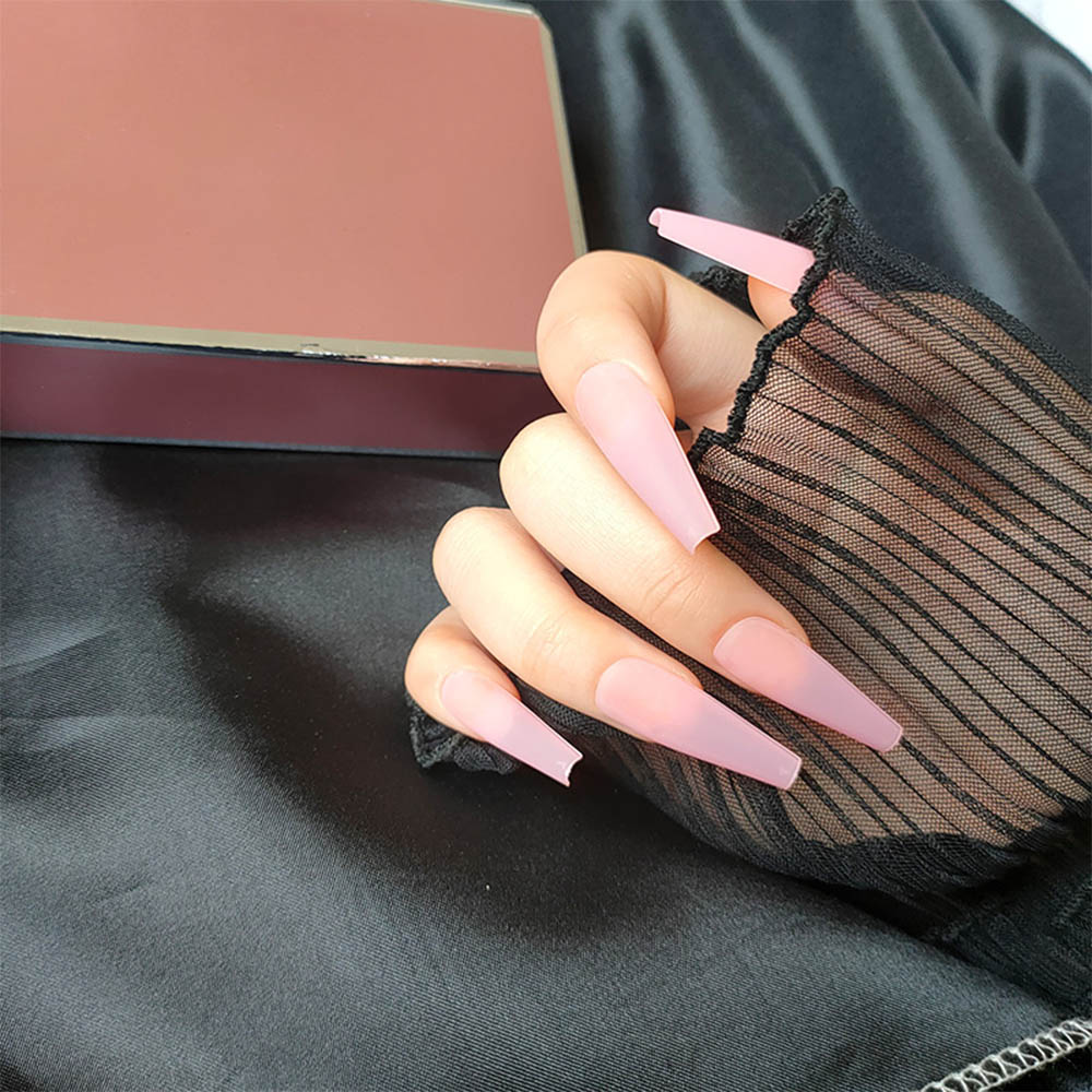 20 pièces/boîte détachable faux ongles ballerine portable faux ongles couverture complète Long cercueil bricolage ongles conseils Nail Art accessoires