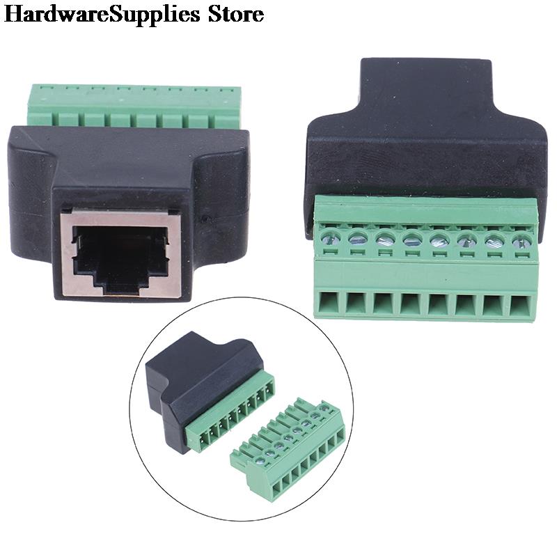 Adaptateur de Terminal RJ45 femelle à vis, séparateur RJ45 à 8 broches pour accessoires de vidéosurveillance DVR 1 pièces de