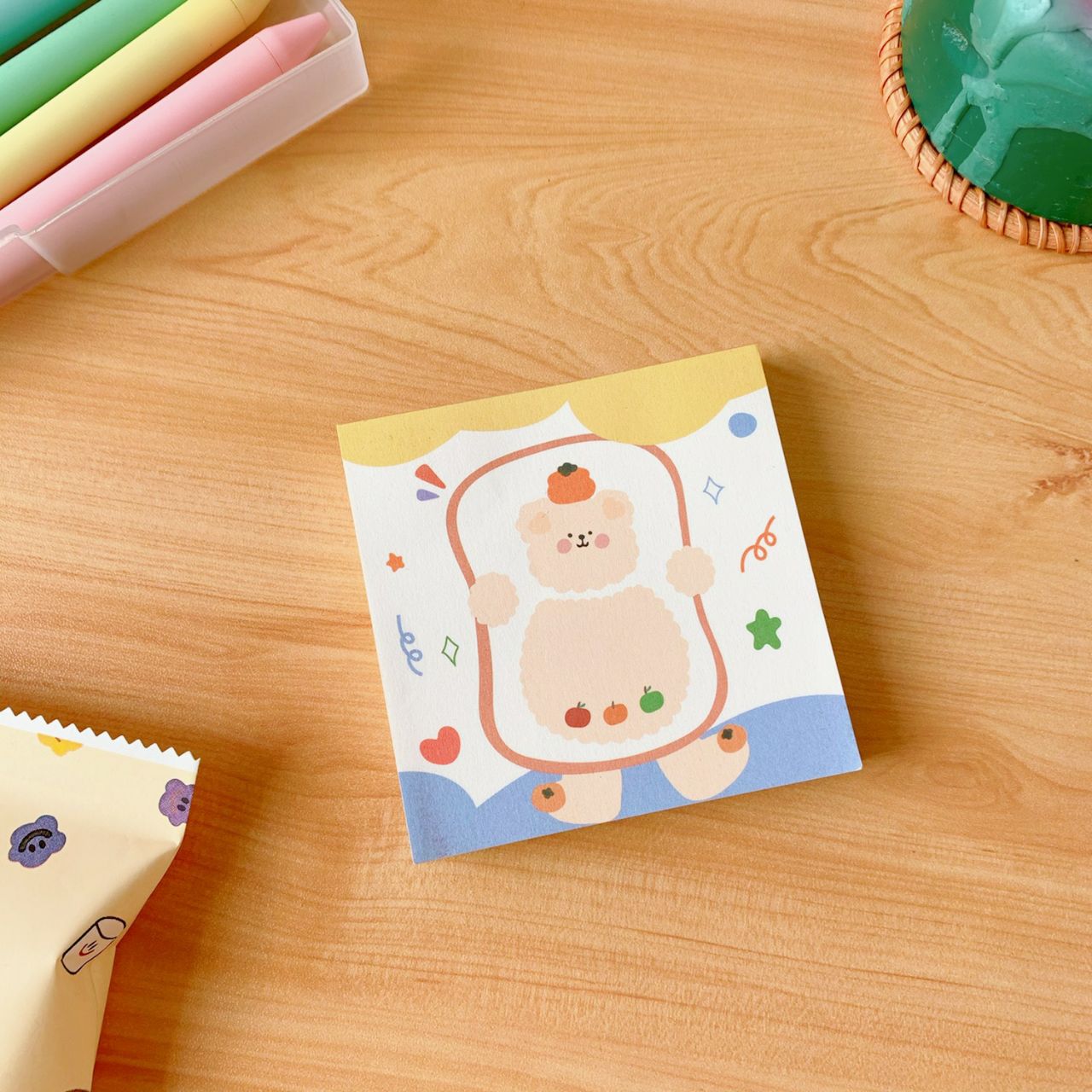 Koreaanse Stijl Cartoon Memo Post It Notes: Goud
