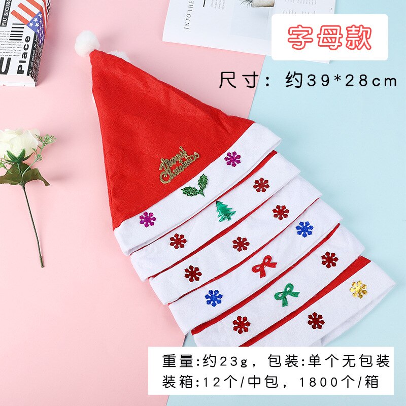 Christmas Cap Christmas Children Adult Hat Santa Claus Snowman Reindeer Cap Party Celebration Hat: Model with English Letters