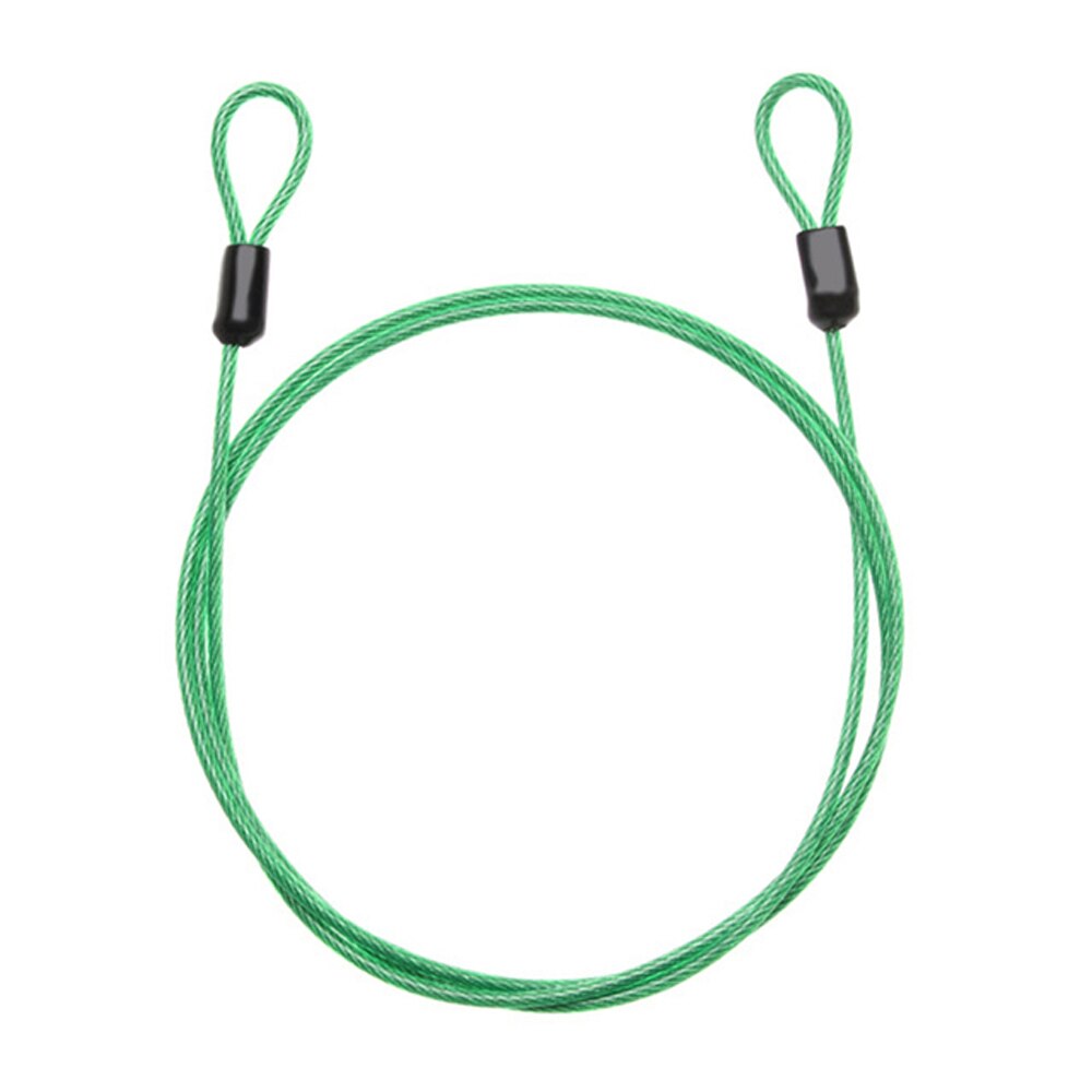1 Pcs Security Bicycle Wire Rope Metal Lock Strong Braided Steel Cable Wire Rope Outdoor Bike Lock Motorcycles Scooter Chain: green