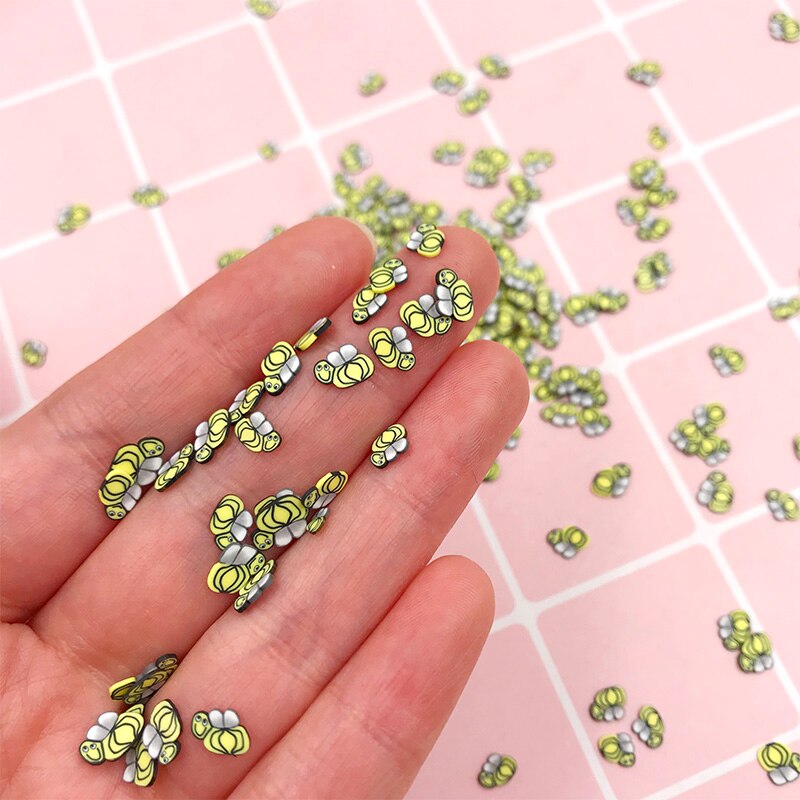 50g Nice Cute Honeybee Shape Clay Sprinkles Filling Polymer Crafts DIY Nail Arts Decoration Scrapbook Accessories