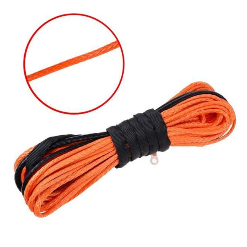 Câble de treuil Kevlar 6mm * 15m, corde de treuil synthétique 6mm, ligne de treuil ATV UTV pour petits treuils: Orange