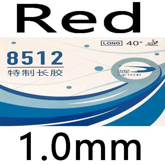 METEOR 8512 Pips long Table Tennis Rubber: red 1.0mm