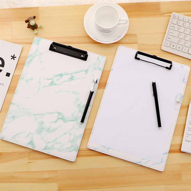 Marble A4 Size Clipboard File Folder Stationery Board Hard Board Writing Plate Clip Report Office Supplies for Office School