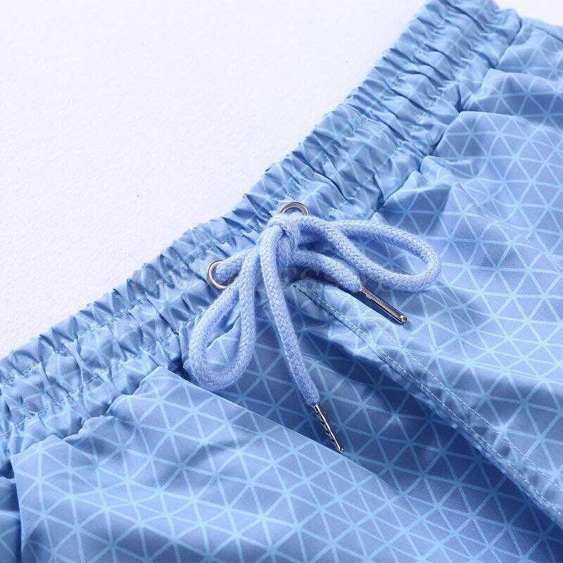 Men Magic Color Changing Swim Trunks Water Discoloration Surf Beach Board Rhombus Plaid Shorts Quick Dry Sport Pants