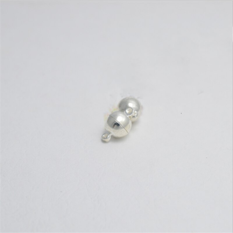 10 Stuks 6Mm 8Mm Bal Armband Magneet Sluitingen Metal Magneet Gesp Sterke Magnetische Sluitingen Voor Sieraden Maken Diy: silver / 6mm