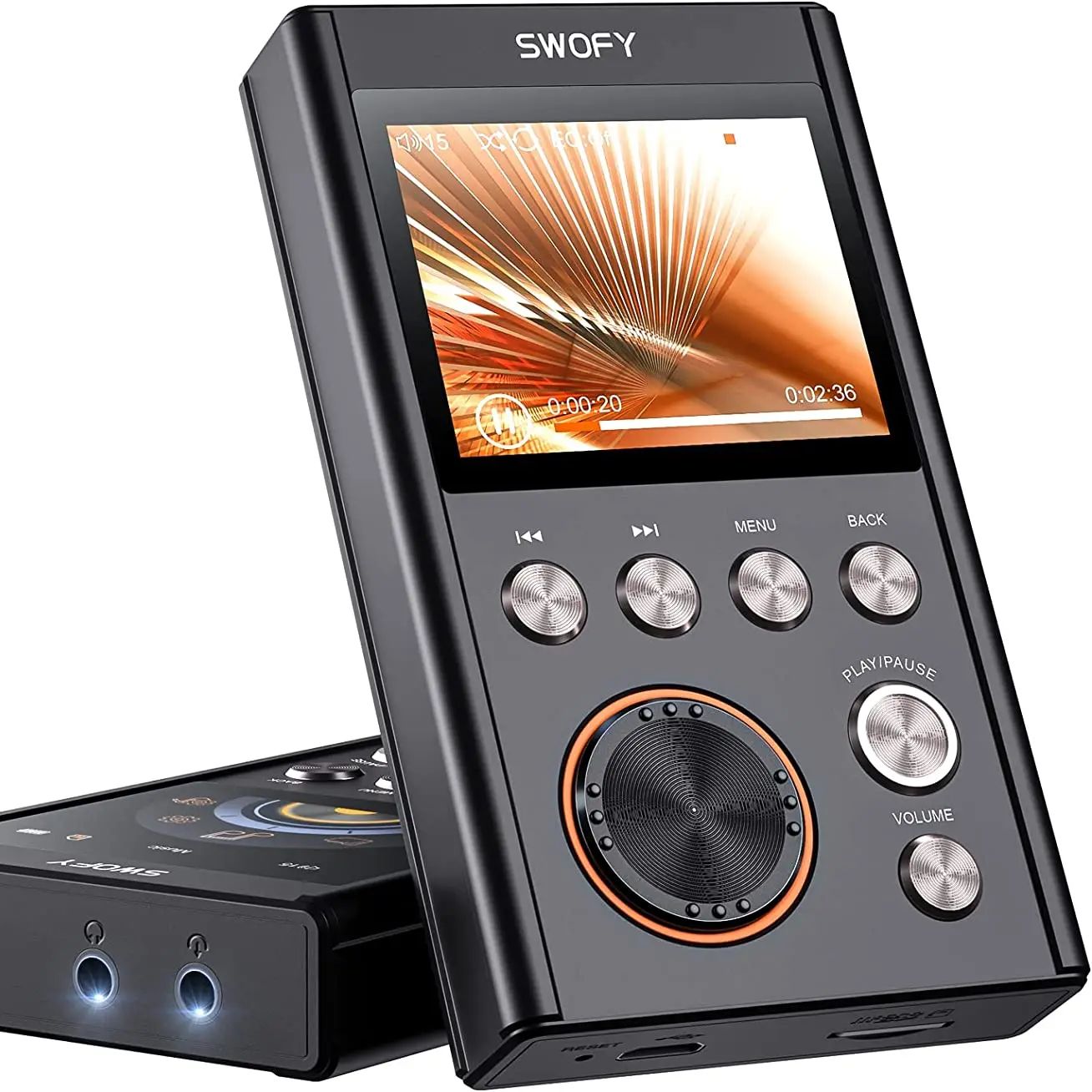 Odtwarzacz MP3 HiFi o pojemności 64 GB, przetwornik cyfrowy o wysokiej rozdzielczości z cyfrową taśmą audio DSD o wysokiej rozdzielczości, obsługuje rozszerzenie do 256 GB: Default Title