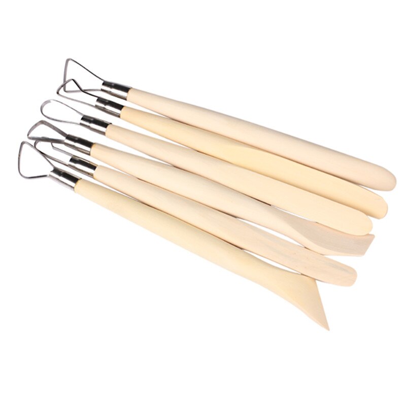 6 Piece/ Set Clay Carving Tools Regular Flat Wire Cutter DIY Hand Sculpture Pottery Clay Sculpture Tools