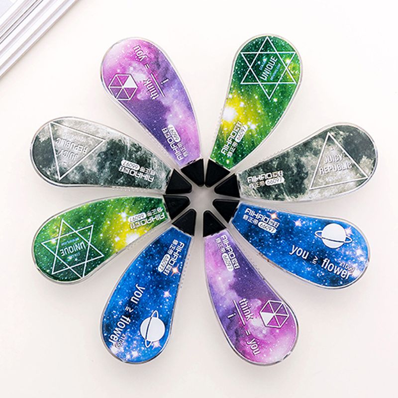 4Pcs Correction Tape Set Fantastic Star Sky Stationery Correcting Tool Student School Supplies