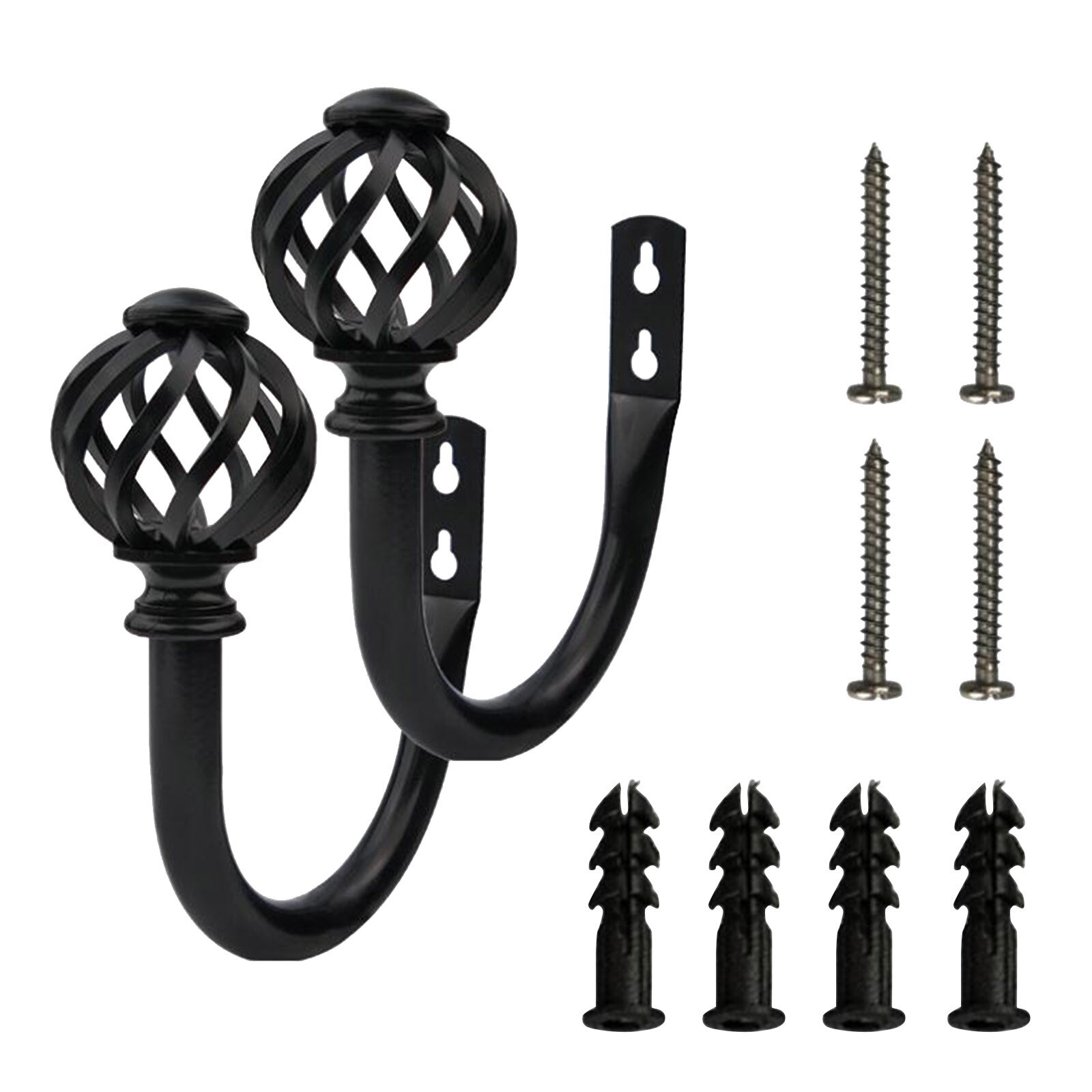 Curtain Hook Strap Wrought Iron U-shaped Window Decoration Accessories QW: Default Title