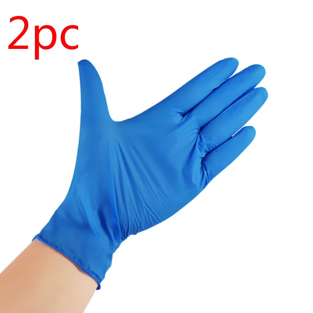 4 #800/2Pc Blauwe Wegwerphandschoenen Latex Nitril Rubber Antislip Handschoenen Universal Keuken Tuin Handschoenen beschermende Apparatuur: 2pc