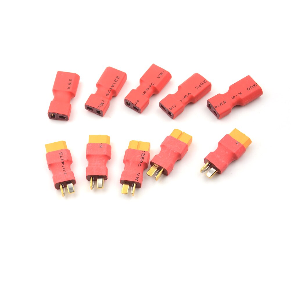 1pcs XT60 XT-60 to T-Plug Deans Male & Female No wire adapter connector For Lipo Battery charger