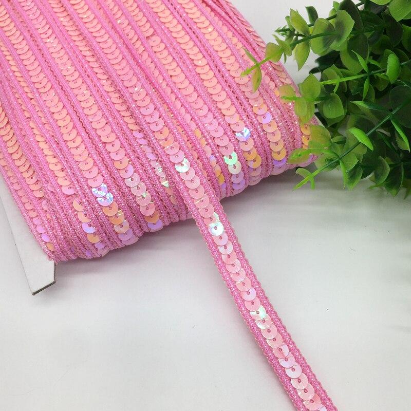 3 yards 13 mm pailletten lint kant trim pailletten stof voor jurk kleding hoofdtooi bruids naaien accessoires DIY: Koper