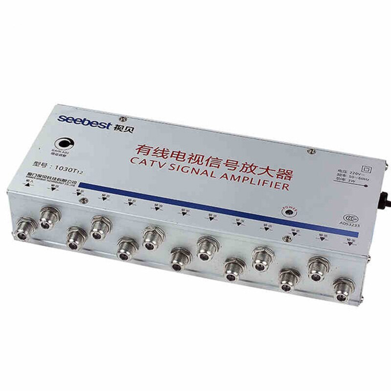 1030T12 1 in 12 out 12 way 30db 2W icable television Signal amplifier LNA for CABLE TV set-top box