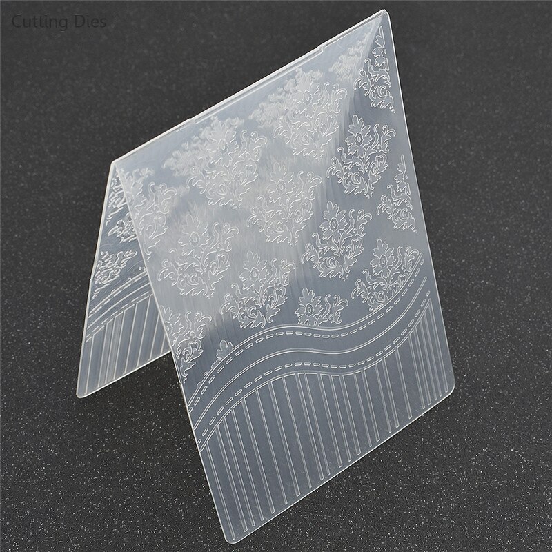 Clear Flower Printed Plastic Embossing Folder Card Album Template DIY Scrapbooking Crafts Decor