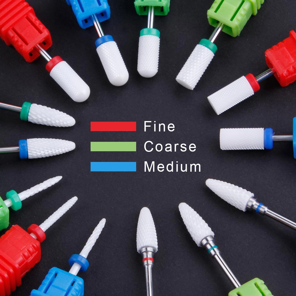 1 sæt power elektrisk manicure maskine keramisk skærer neglebor sæt fræsere pedicure apparat fil