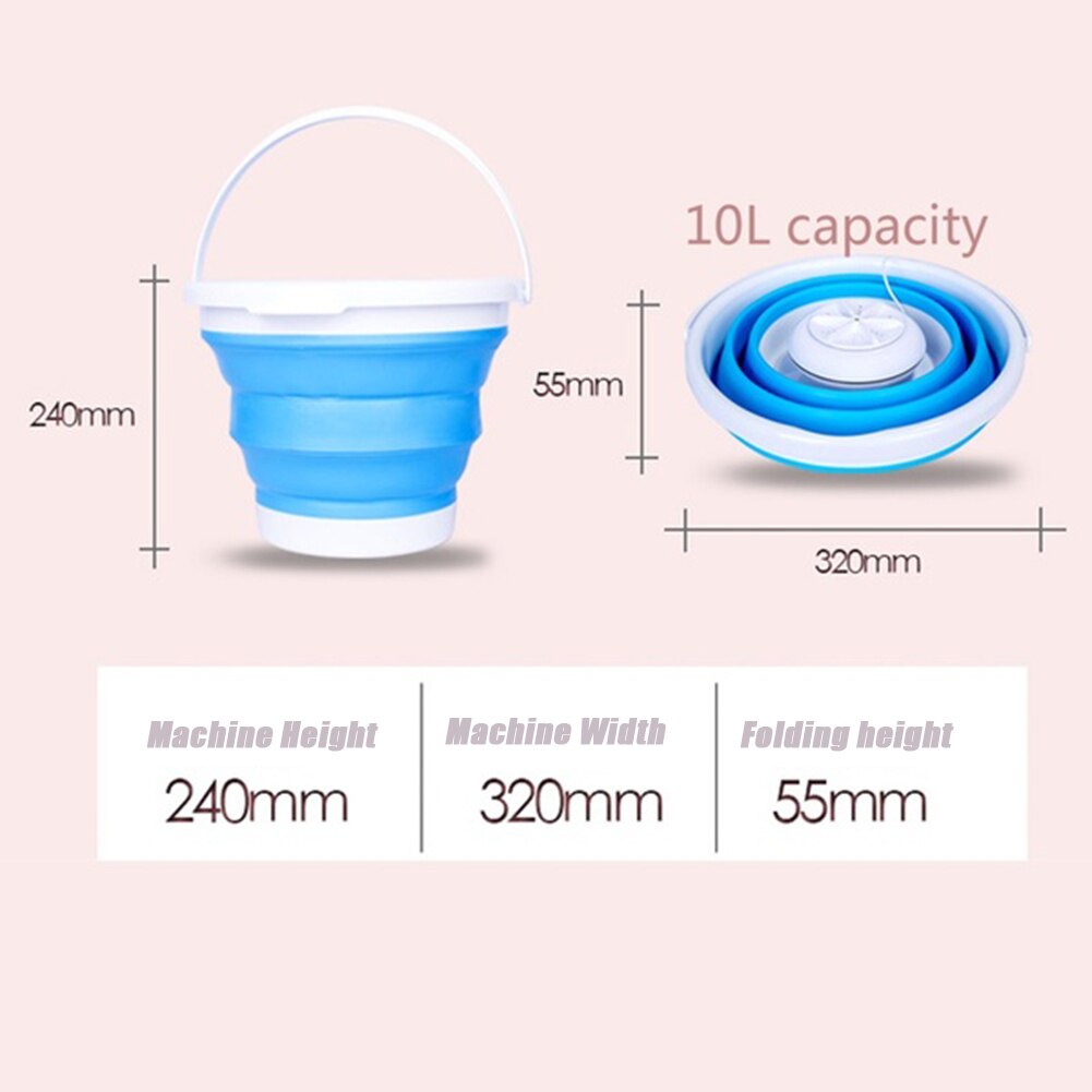 Bañera plegable portátil para lavado de ropa, Mini lavadora automática, cubo para el hogar, balde de lavar ropa rotativo