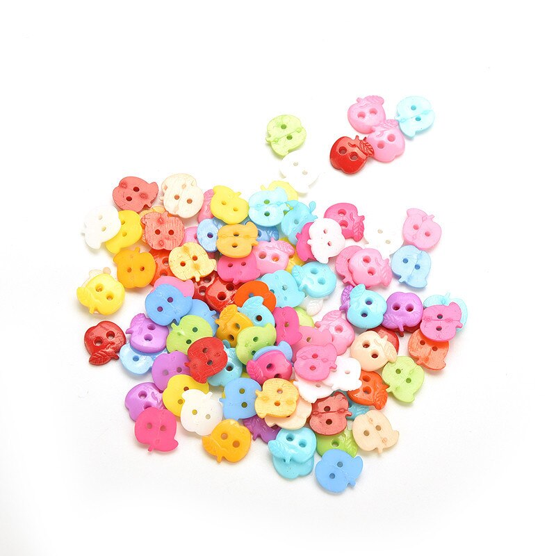 100PCS Mix Forma Ci Sono Un Sacco di Colori FAI DA TE Scrapbooking Cartoon Bottoni Plastica Bottoni Per Bambini Indumento di Cucito Nozioni Giocattoli
