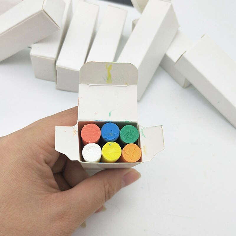 30PCS Mixed Colour Chalk Sticks Pack Water Soluble Kids Playground School Art Learning